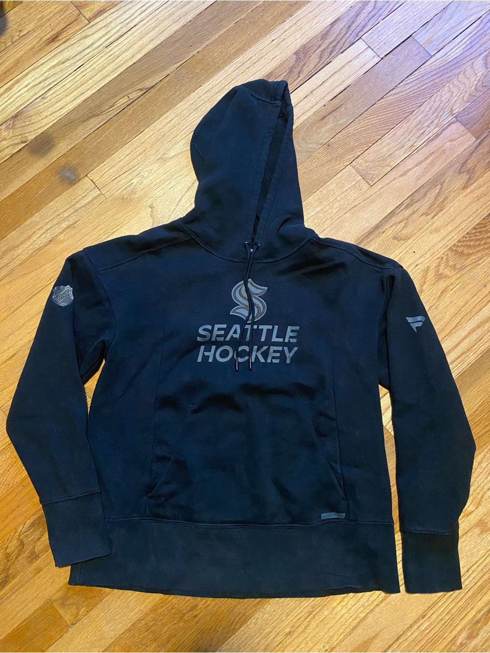 Fanatics NHL Official Authentic Pro Black Seattle Kraken Hockey Pullover Hoodie